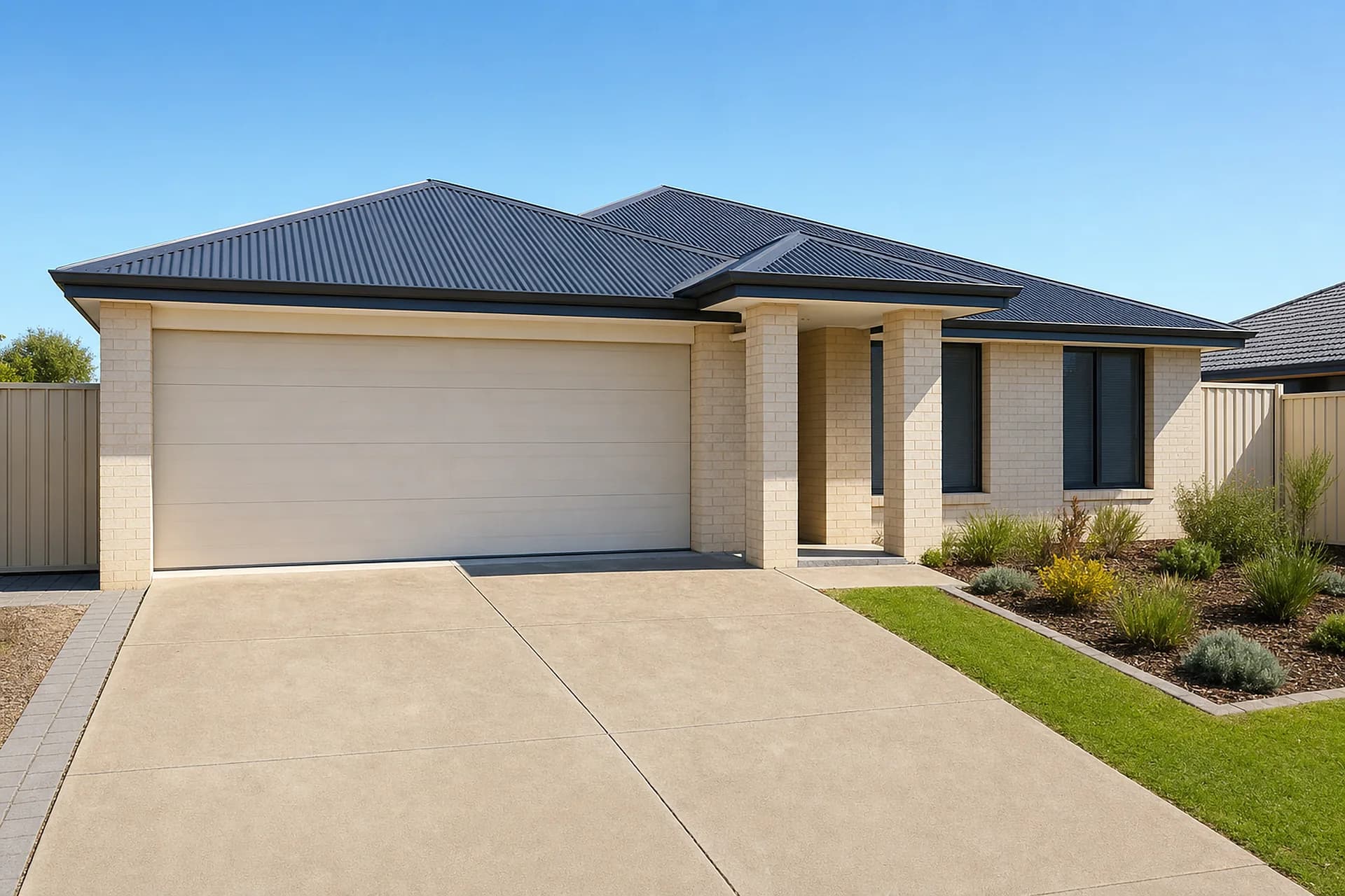 An empty brick and tile rental in a Perth suburb, garage closed, ready for a final inspection